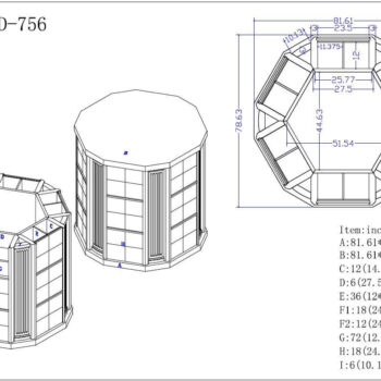 72 Niche Columabrium line drawing